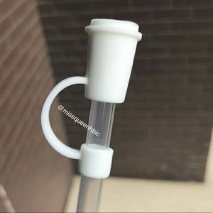 🌸White Coffee Cup Straw Topper🌸